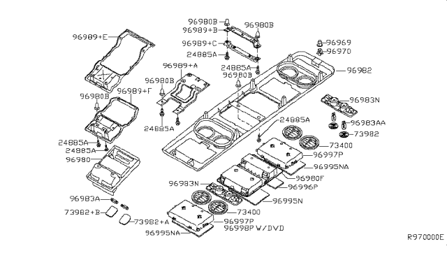 2005 Nissan Quest Roof Console Diagram 1