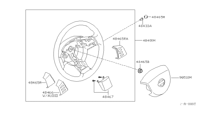 2006 Nissan Quest Lid-Steering,R Diagram for 48465-ZM80C