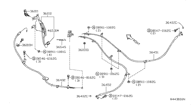 2010 Nissan Quest Parking Brake Control Diagram