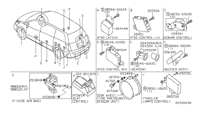 2010 Nissan Quest Electrical Unit Diagram 2