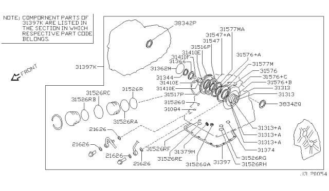 2005 Nissan Quest Gasket & Seal Kit (Automatic) Diagram 1