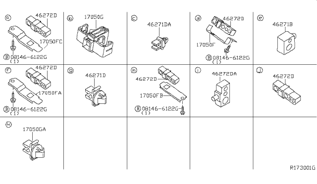 2006 Nissan Quest Clip Diagram for 17561-7S000