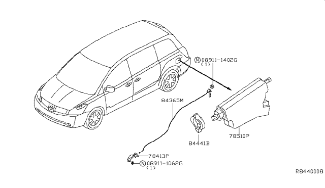 2008 Nissan Quest Trunk Opener Diagram