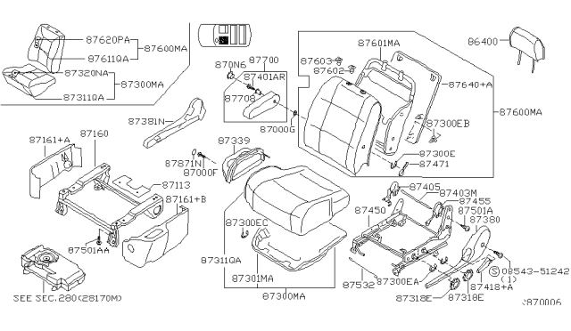 2004 Nissan Quest Front Seat Diagram 2