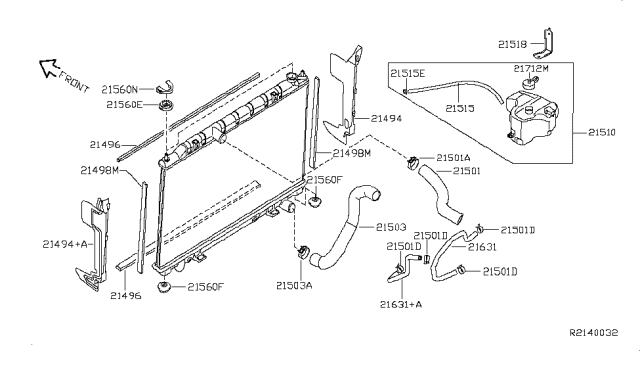 2006 Nissan Quest Radiator,Shroud & Inverter Cooling Diagram 1