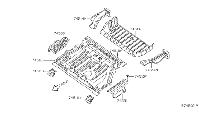 2006 Nissan Quest Floor Panel (Rear) Diagram 1