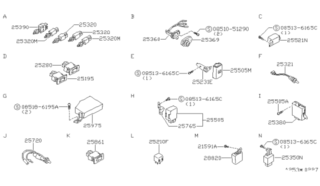 1985 Nissan 200SX Electrical Unit Diagram 2