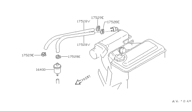 1988 Nissan 200SX Fuel Strainer & Fuel Hose Diagram 2