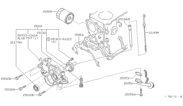 1987 Nissan 200SX Lubricating System Diagram 2