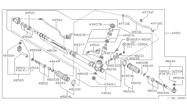 1987 Nissan 200SX Seal Kt-Housing Diagram for 49297-05F88