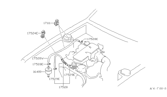 1987 Nissan 200SX Fuel Strainer & Fuel Hose Diagram 3