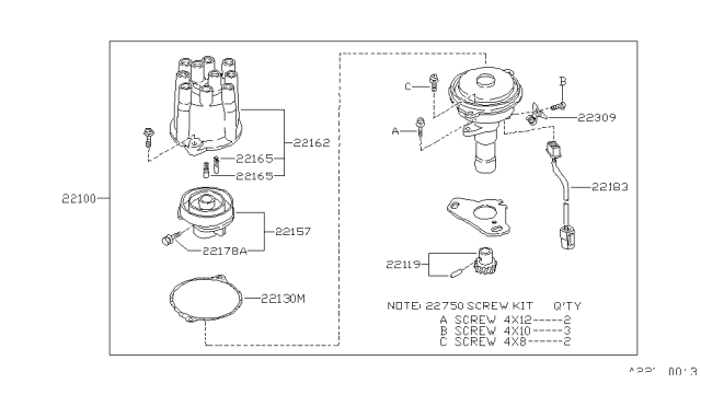 1988 Nissan 200SX Distributor & Ignition Timing Sensor Diagram 4