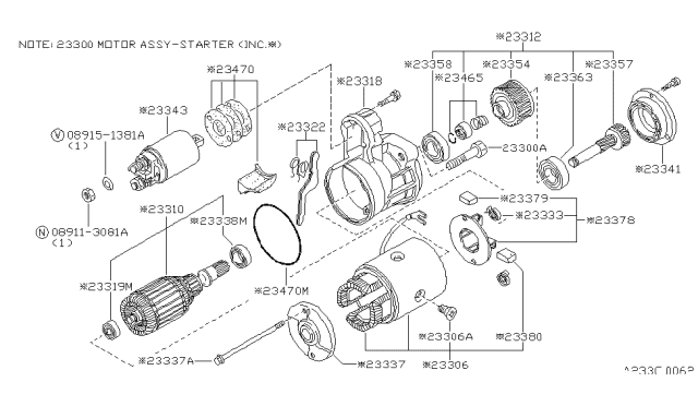 1984 Nissan 200SX Starter Motor Diagram 1