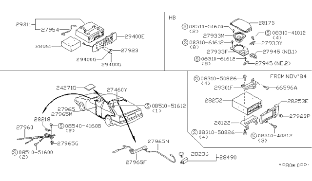 1985 Nissan 200SX Audio & Visual Diagram 2