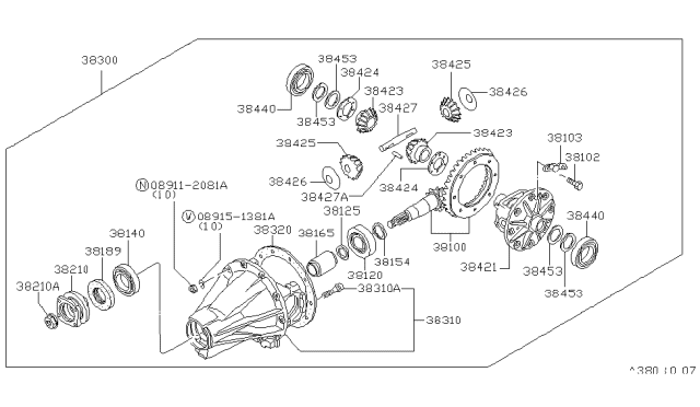 1984 Nissan 200SX Rear Final Drive Diagram 1