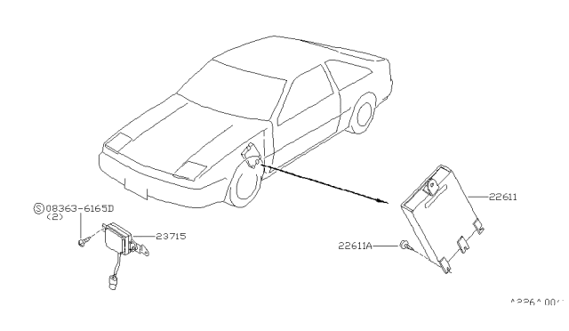 1984 Nissan 200SX Engine Control Module Assembly Diagram for 23710-29F05
