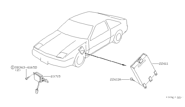 1984 Nissan 200SX Engine Control Module Diagram for 23710-08F08