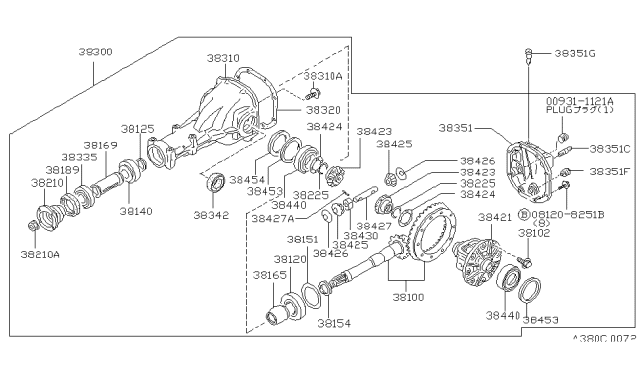 1985 Nissan 200SX Rear Final Drive Diagram 3