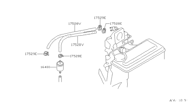 1986 Nissan 200SX Fuel Strainer & Fuel Hose Diagram 1