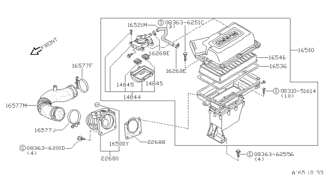 1987 Nissan 200SX Air Cleaner Diagram 1