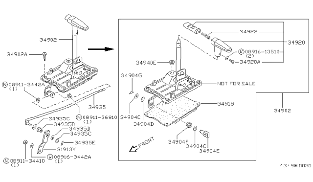 1986 Nissan 200SX Auto Transmission Control Device Diagram 2