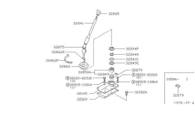 1988 Nissan 200SX Transmission Shift Control Diagram 1