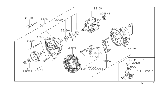 1987 Nissan 200SX Alternator Diagram 1