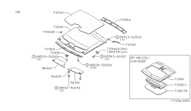 1984 Nissan 200SX Roof Trimming Diagram 2