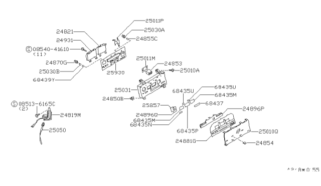 1987 Nissan 200SX Lens Warn Lp Diagram for 24891-04F62