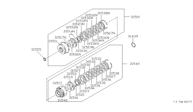 1987 Nissan 200SX Plate-Retaining Diagram for 31567-X8580