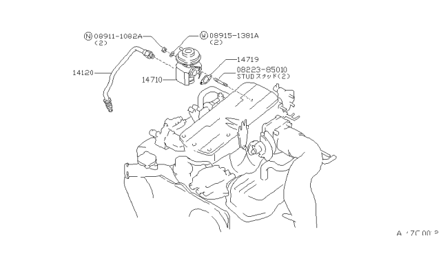 1985 Nissan 200SX EGR Parts Diagram 3