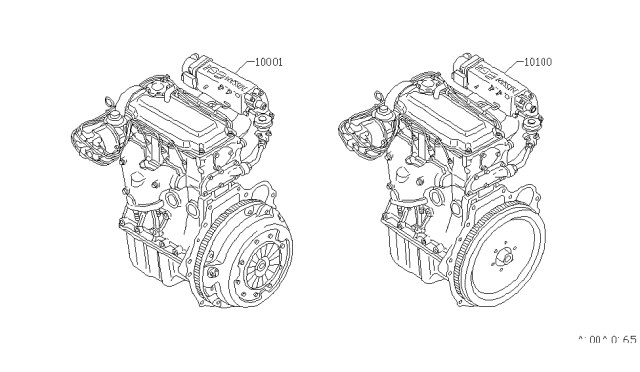 1984 Nissan 200SX Engine Assembly Diagram 2