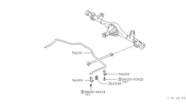 1985 Nissan 200SX Bolt Diagram for 08120-8301D