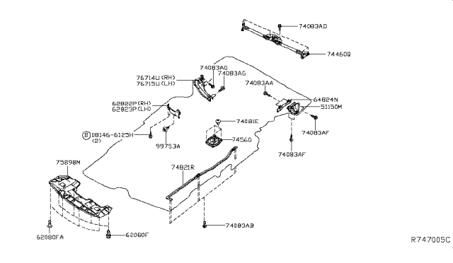 2014 Nissan Pathfinder Floor Fitting Diagram 2