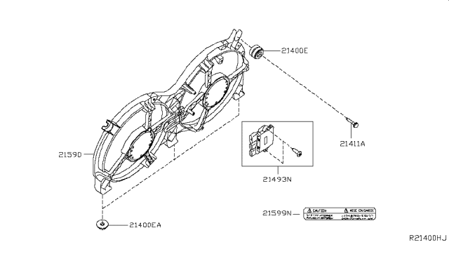 2014 Nissan Pathfinder Radiator,Shroud & Inverter Cooling Diagram 6