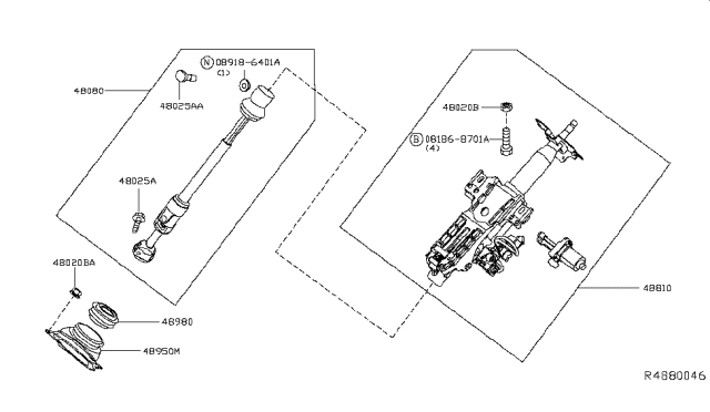 2014 Nissan Pathfinder Steering Column Diagram