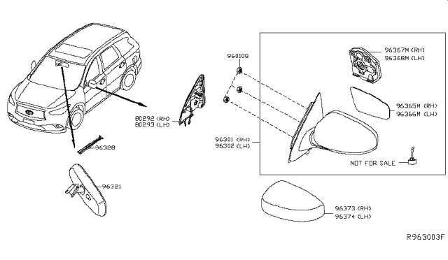 2014 Nissan Pathfinder Rear View Mirror Diagram 1