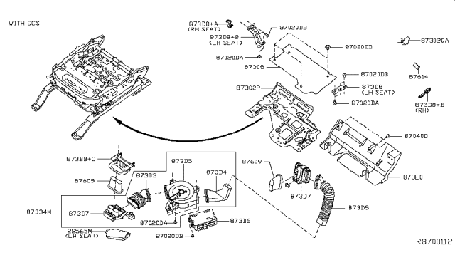 2014 Nissan Pathfinder Front Seat Diagram 3