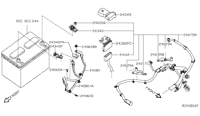 2014 Nissan Pathfinder Positive Term Diagram for 24340-3JV5A