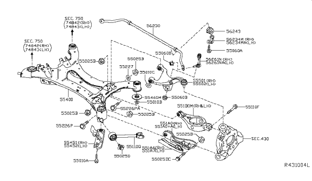 2014 Nissan Pathfinder Rear Suspension Diagram 4