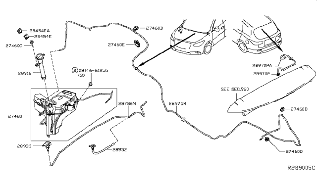 2014 Nissan Pathfinder Windshield Washer Diagram 2