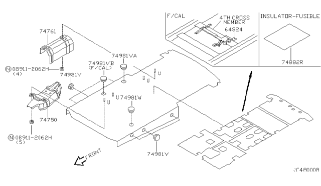 2001 Nissan Quest Floor Fitting Diagram 2