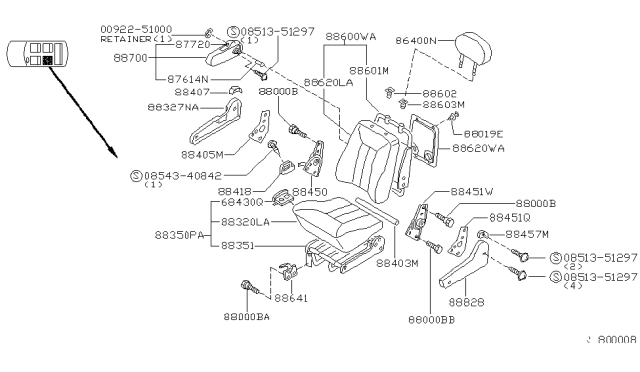 2001 Nissan Quest Rear Seat Diagram 3