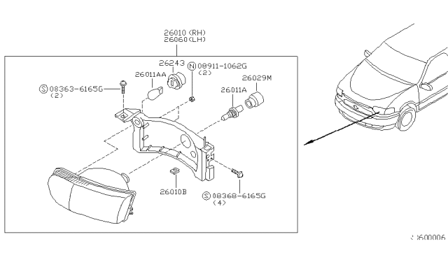 2002 Nissan Quest Headlamp Diagram