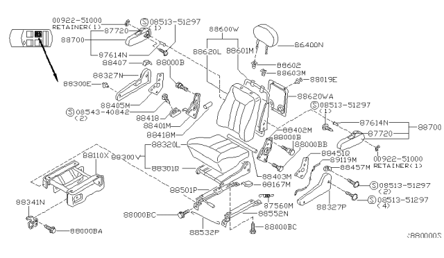 2001 Nissan Quest Rear Seat Diagram 6