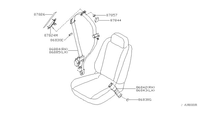 2002 Nissan Quest Front Seat Belt Diagram