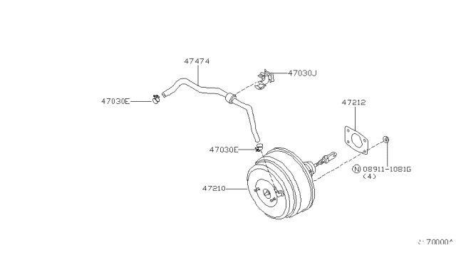 2002 Nissan Quest Brake Servo & Servo Control Diagram