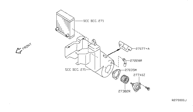 2002 Nissan Quest Heater & Blower Unit Diagram 2