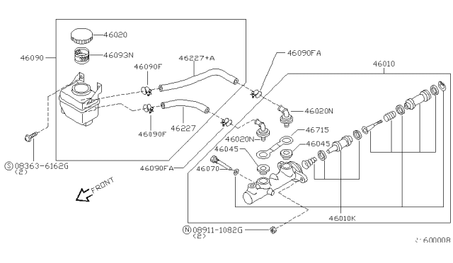 2002 Nissan Quest Brake Master Cylinder Diagram 2