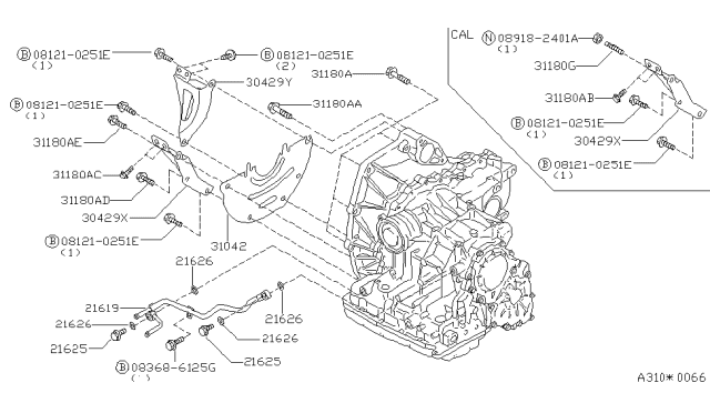 2003 Nissan Quest Bolt Diagram for 31377-7B000